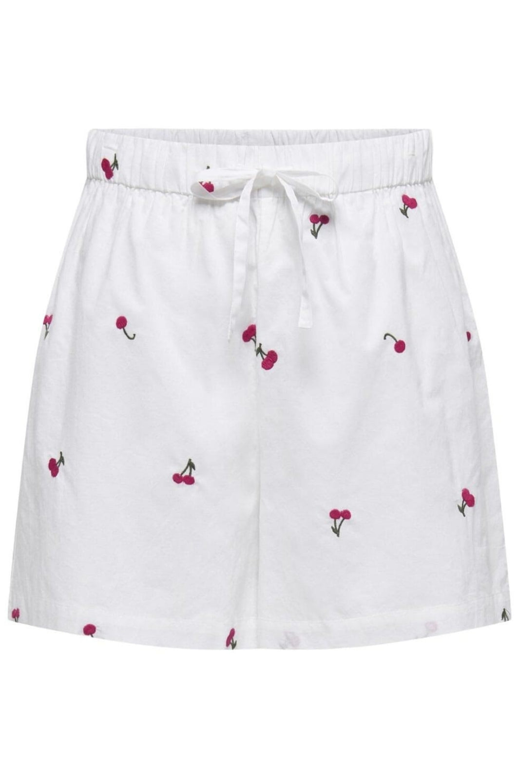 Only - Onlgrace Emb Shorts - 4789557 Bright White Persian Red/Deep Depths Cherries