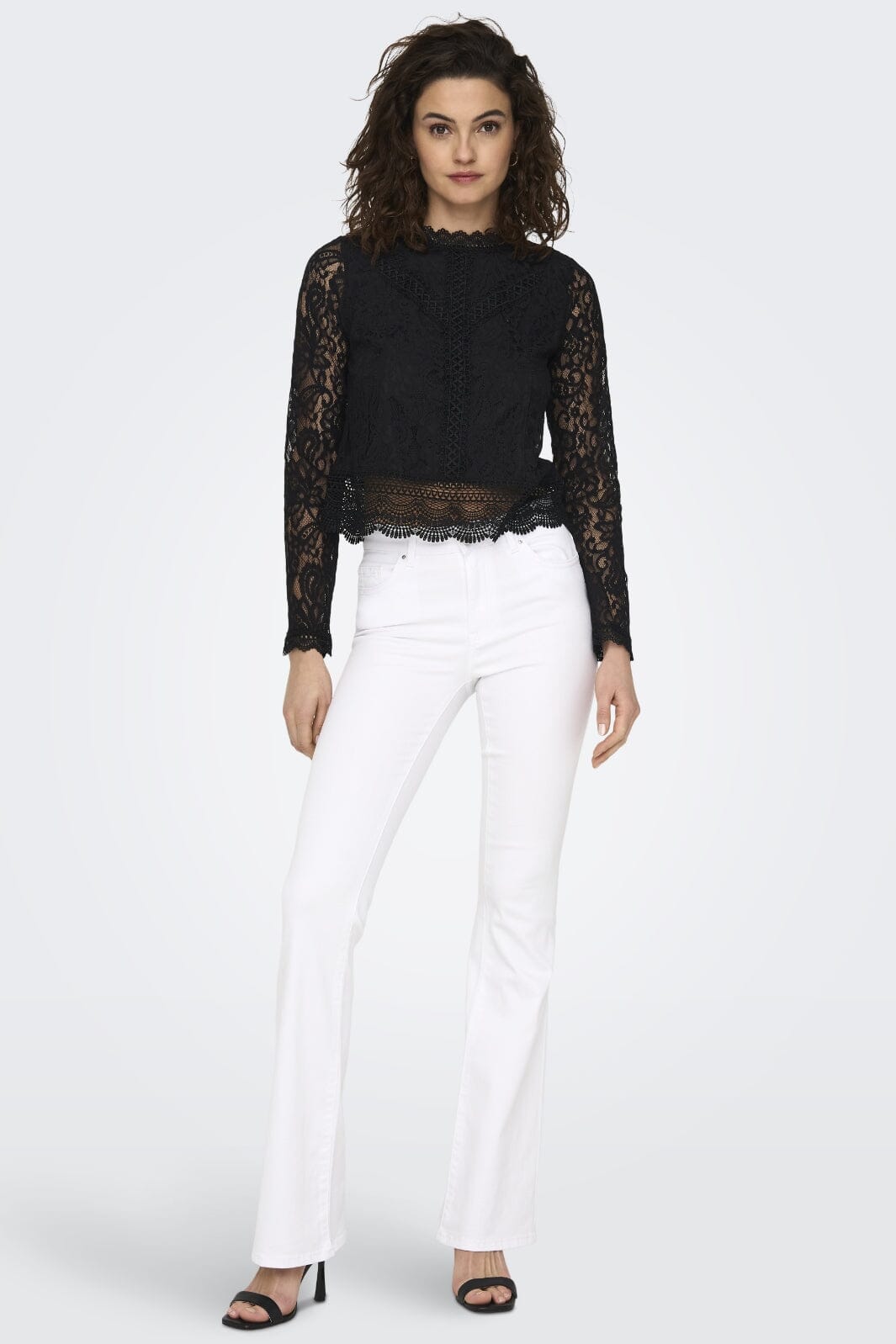 Only - Onlnew Karo Ls Lace Top - 4142378 Black