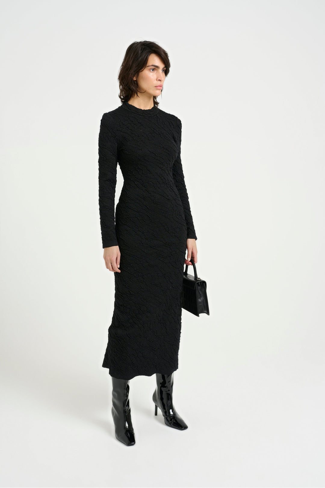 Forudbestilling - Gestuz - Pillagz Long Dress 10909589 - 106733 Black/Black Lurex