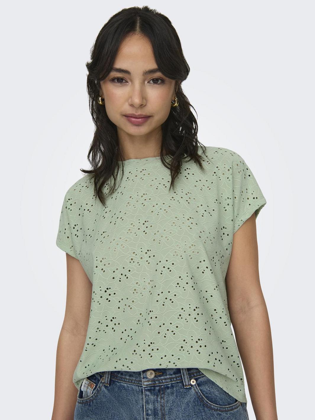 Only - Onlsmilla S/S Top - 4405749 Frosty Green