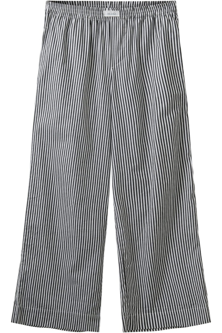 H2O - Rønne Essential Pajamas Pants 100166-1 - 7081 - Black/White Stripe