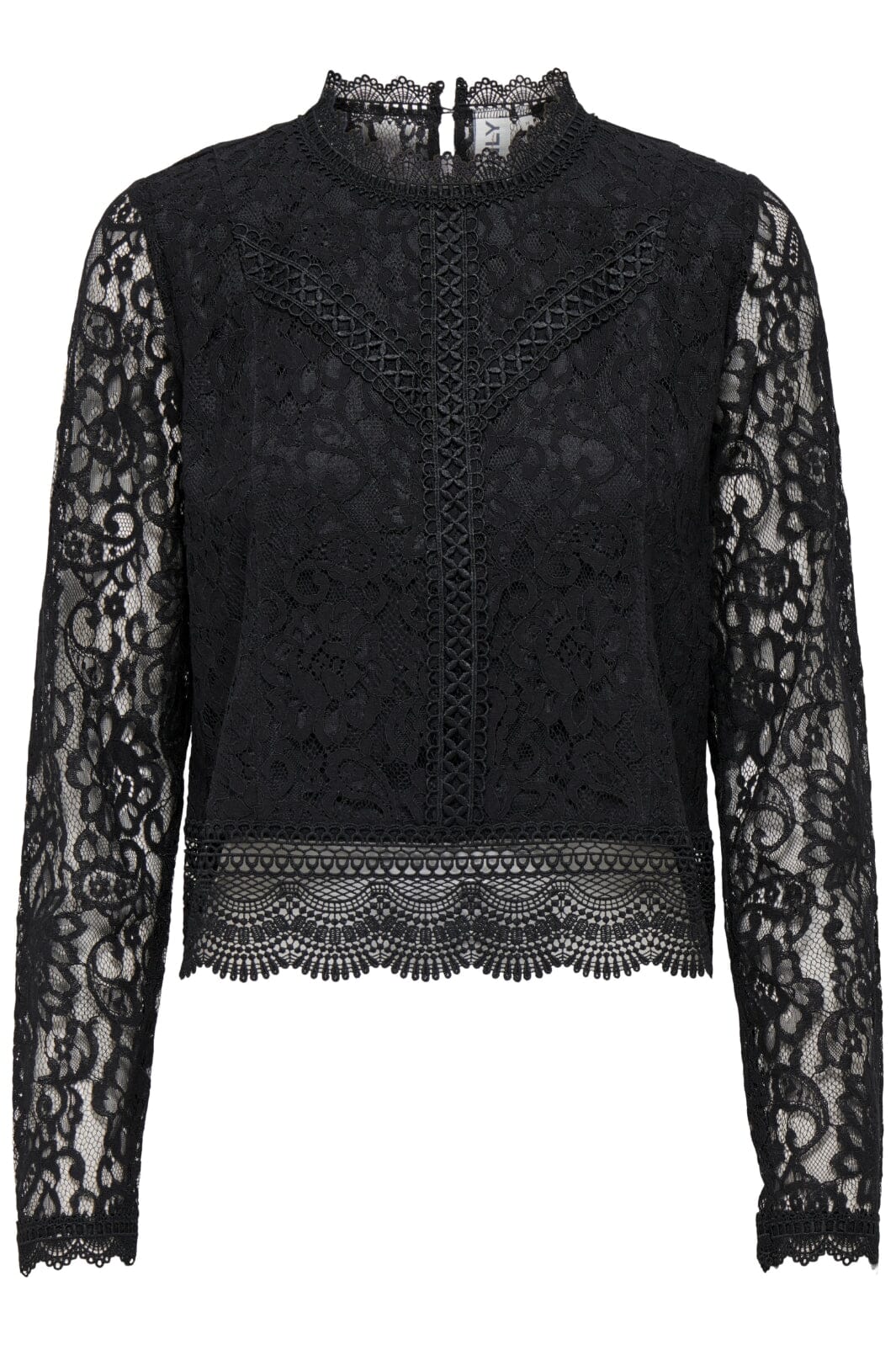 Only - Onlnew Karo Ls Lace Top - 4142378 Black