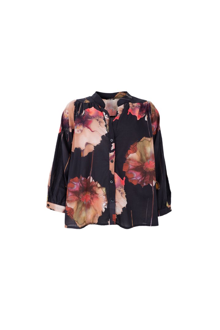 Black Colour - Bcceline Blouse 40732 - Black Flower