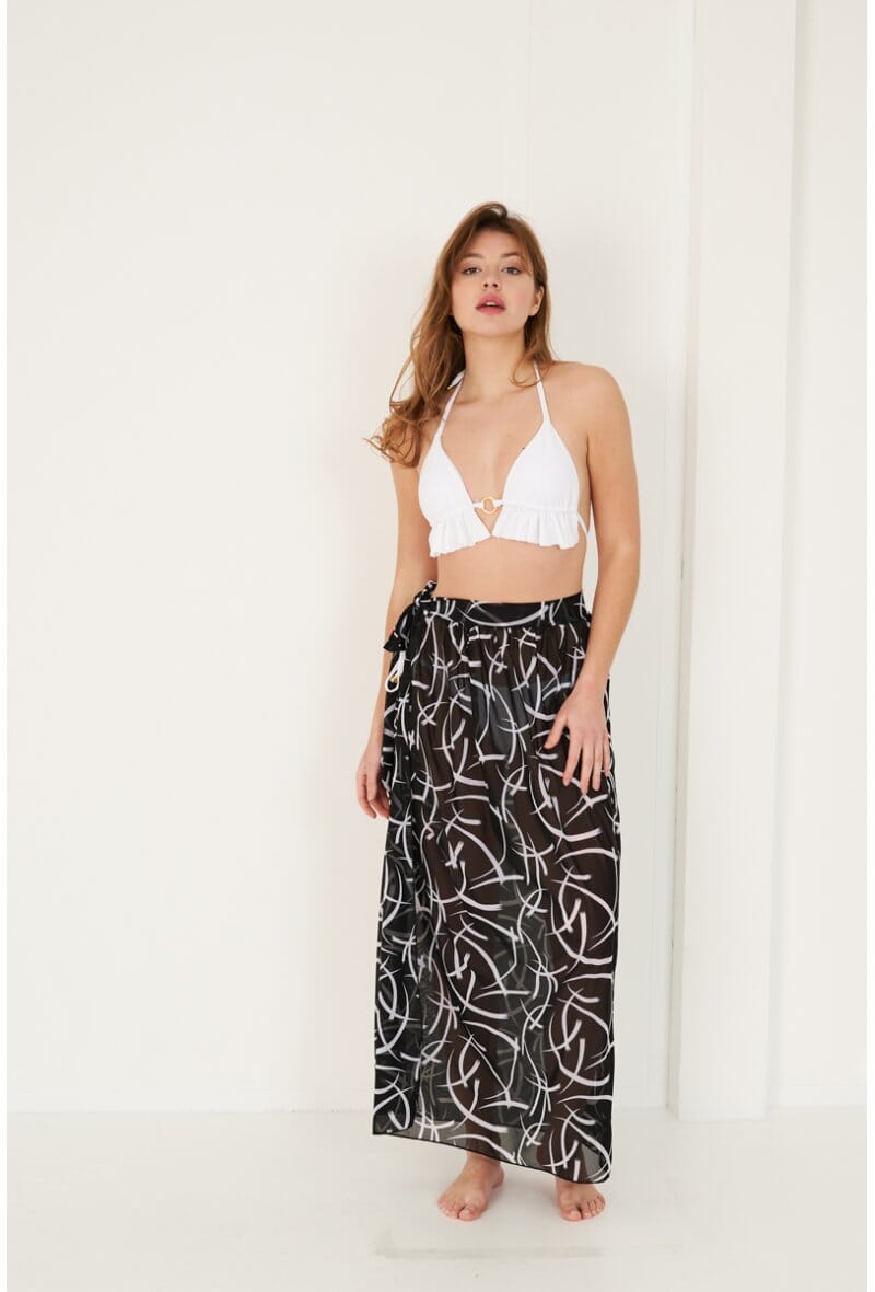 A-bee - Long beach sarong skirt HS405 - Geometric Nederdele 