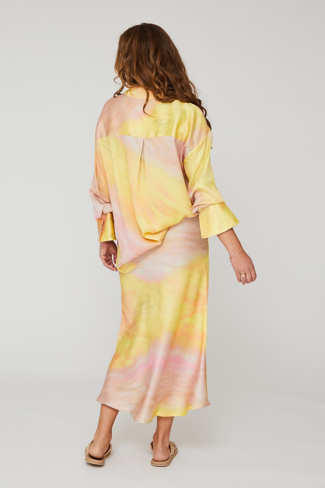 A-View - Carina Shirt - 302 Yellow/Rose Skjorter 