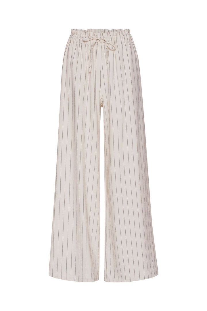 A-VIEW - Lerke Stripe Pants - 005 Off White Bukser 