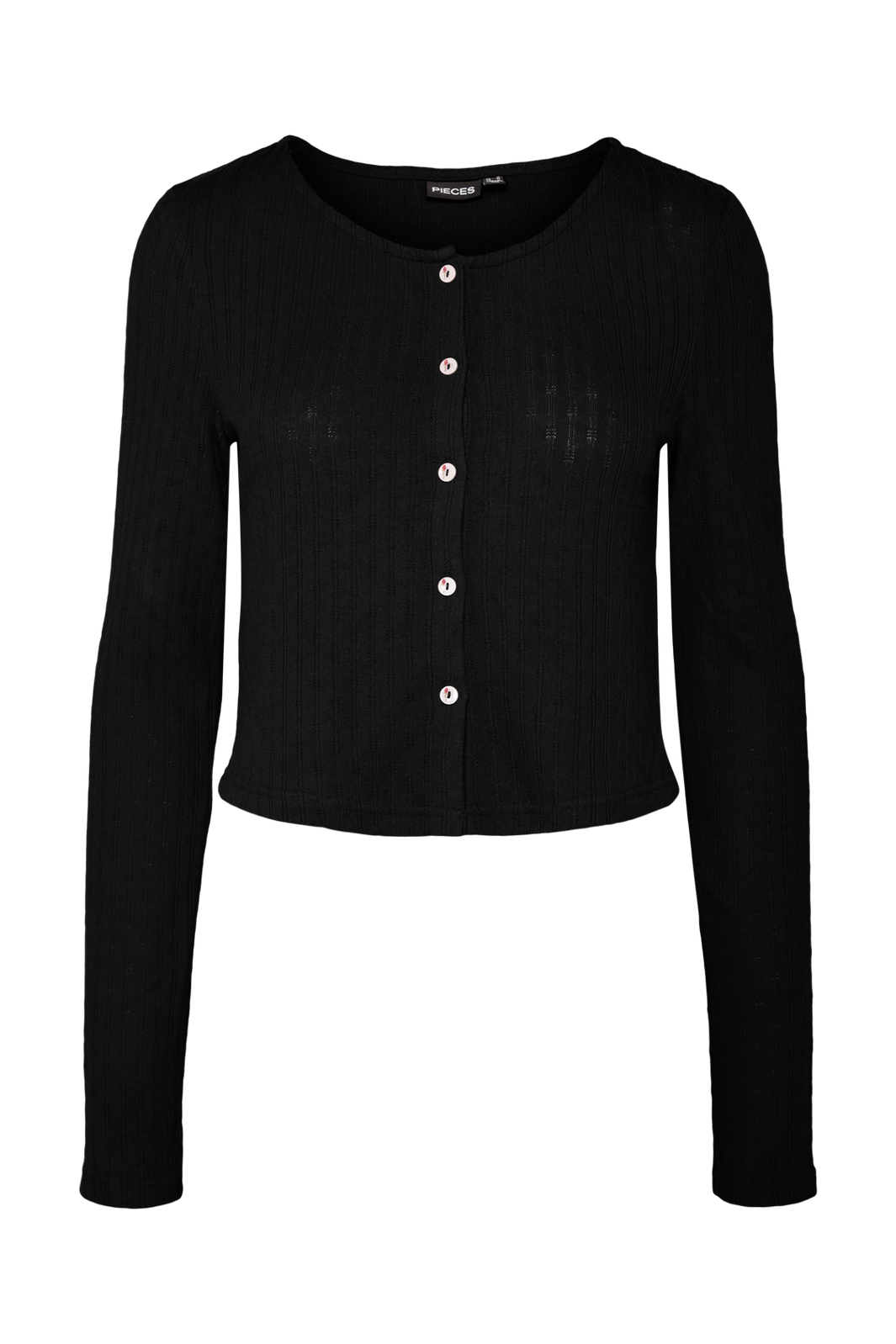 Pieces - Pcsourtney Ls Cardigan - 4765844 Black