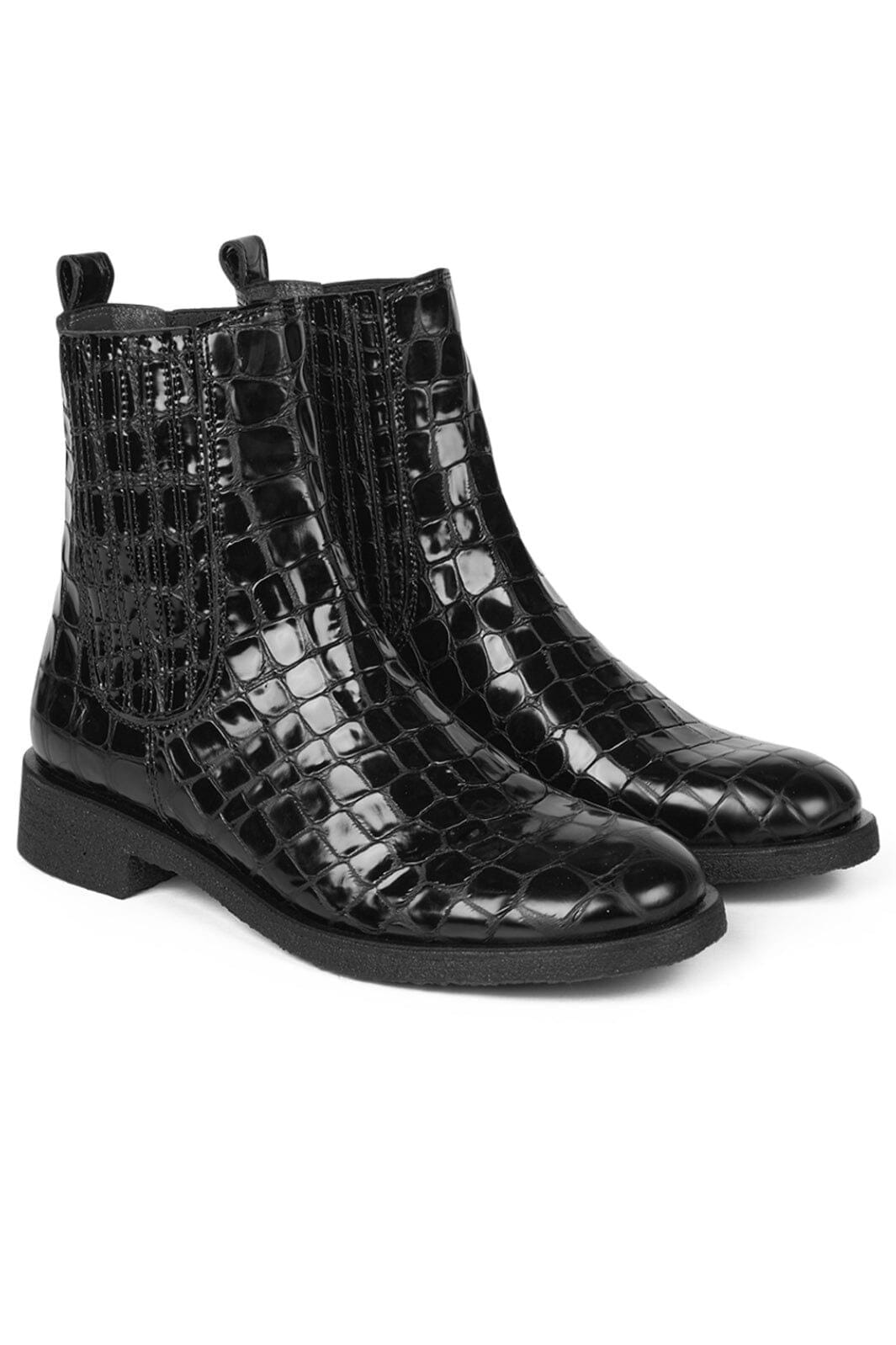 Angulus - 7246-103 - 1674/001 Black Croco/Black Støvler 