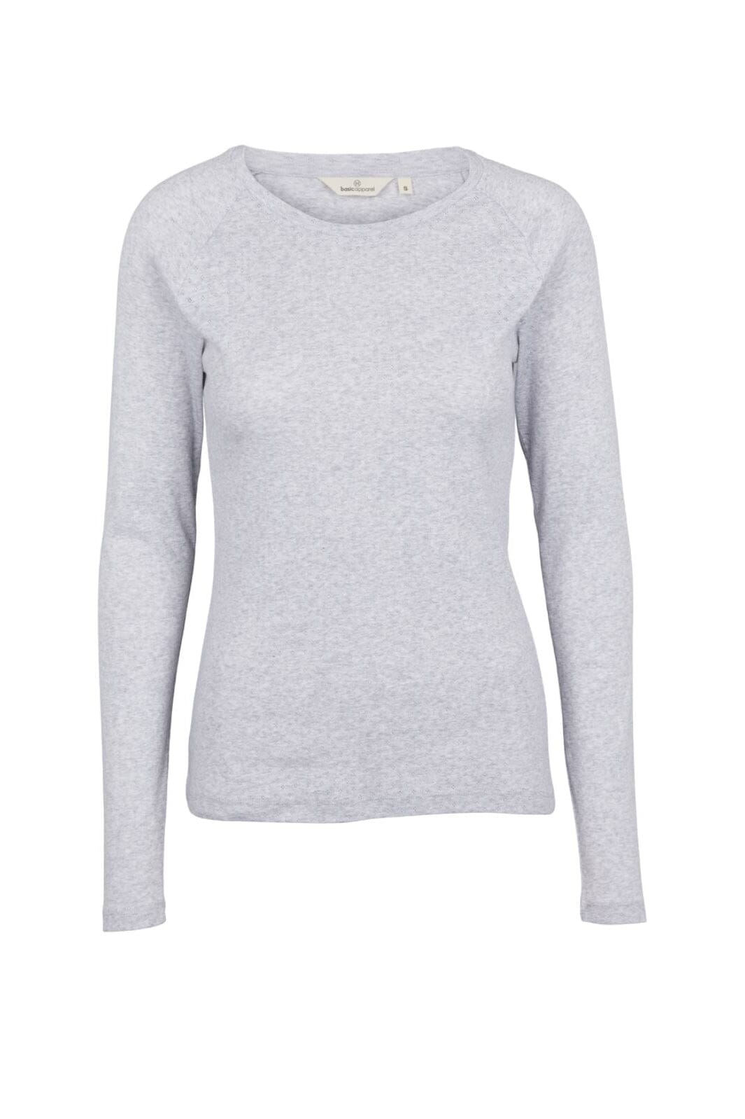 Basic Apparel - Arense LS Tee GOTS - 318 Light Grey Mel. Trøjer 