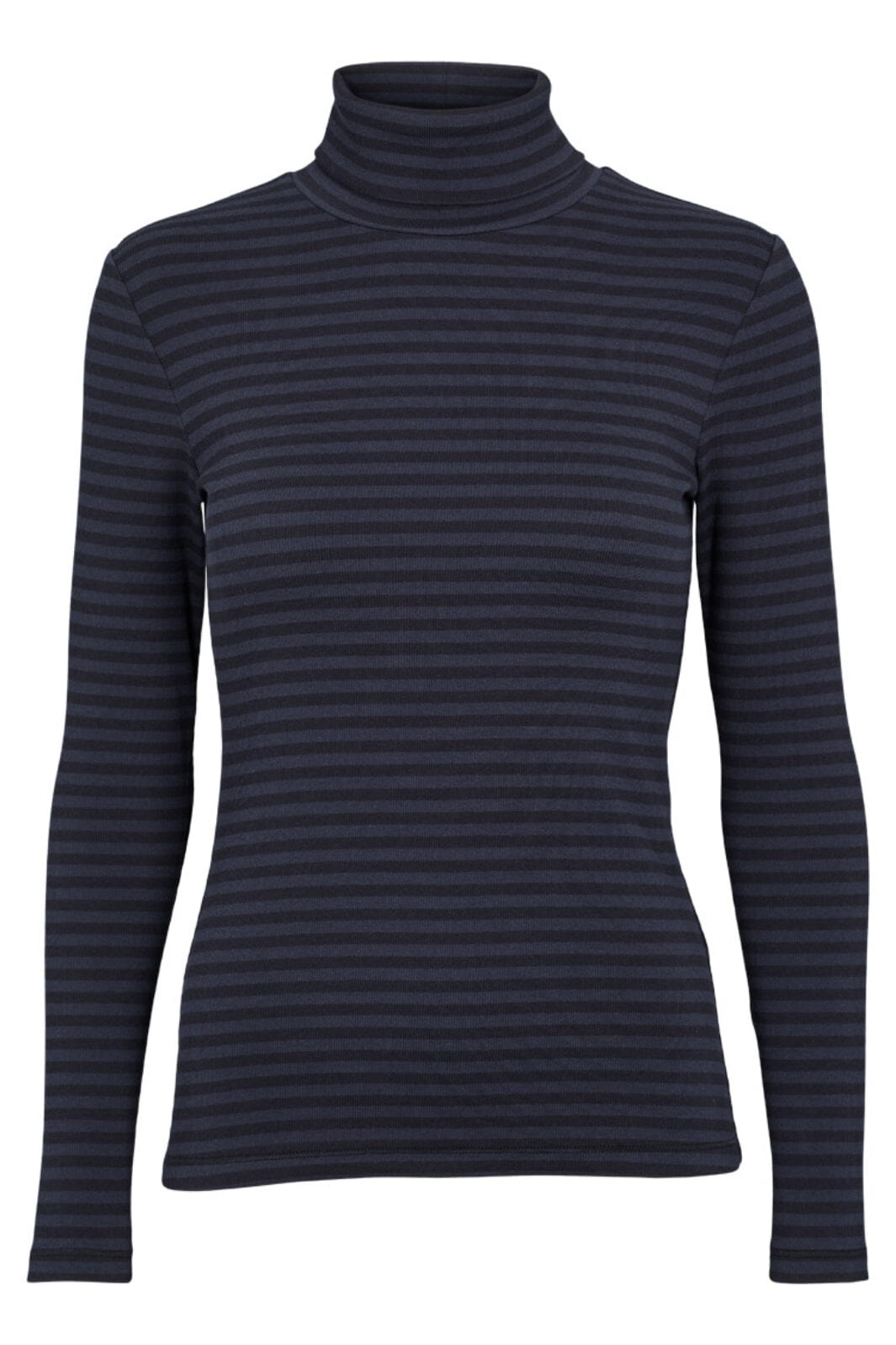 Basic Apparel - Ludmilla High-Neck - 480 Black/Navy Bluser 