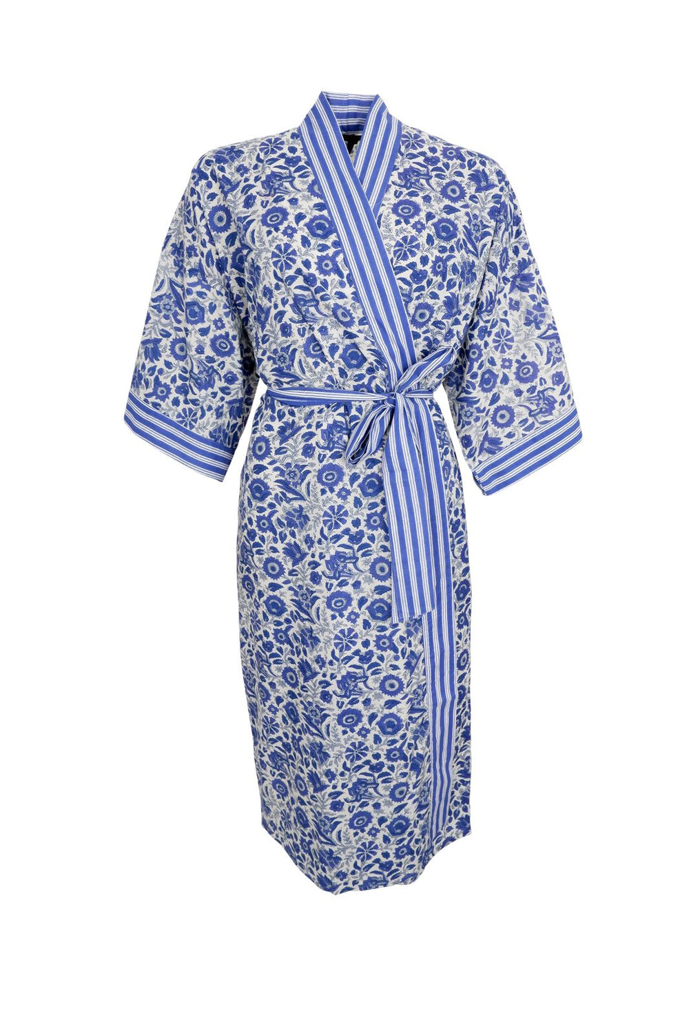 Black Colour - Bcflora Kimono - Royal Blue