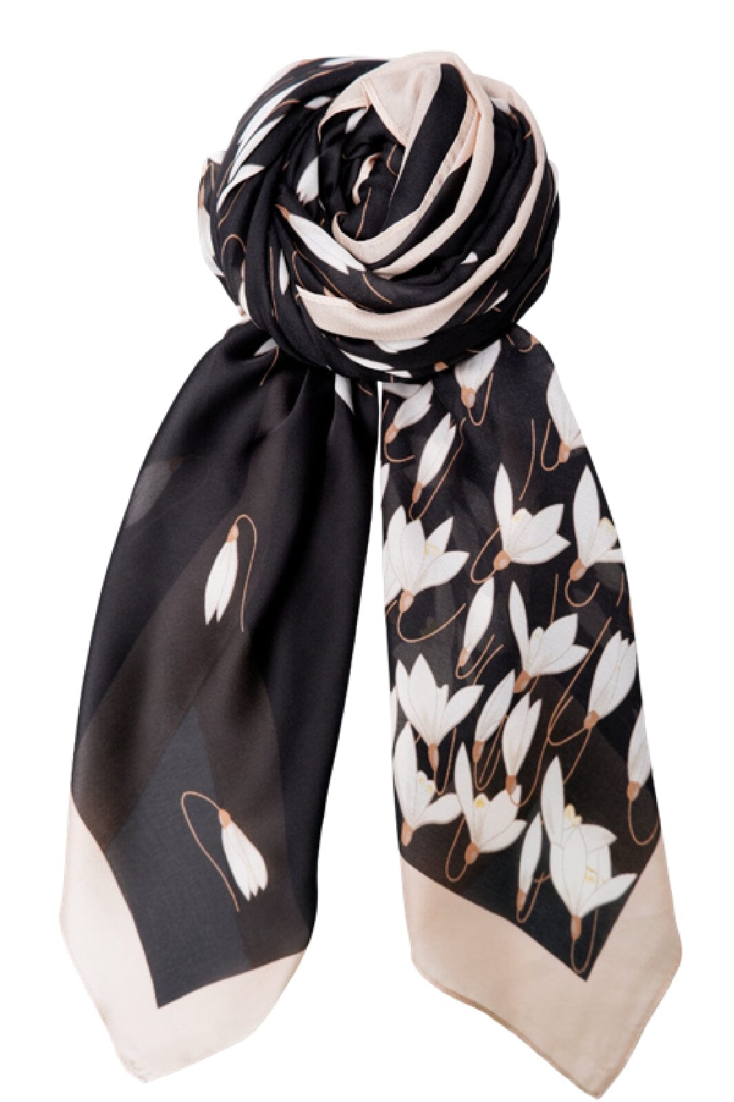 Black Colour - Bchenley Satin Scarf - Black Tørklæder 