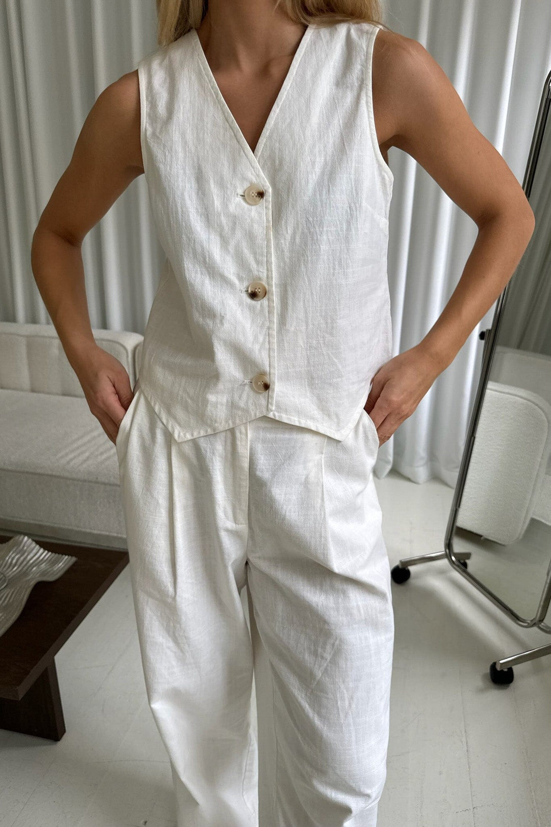 BYIC - Celinaic Vest - white White Blazere 