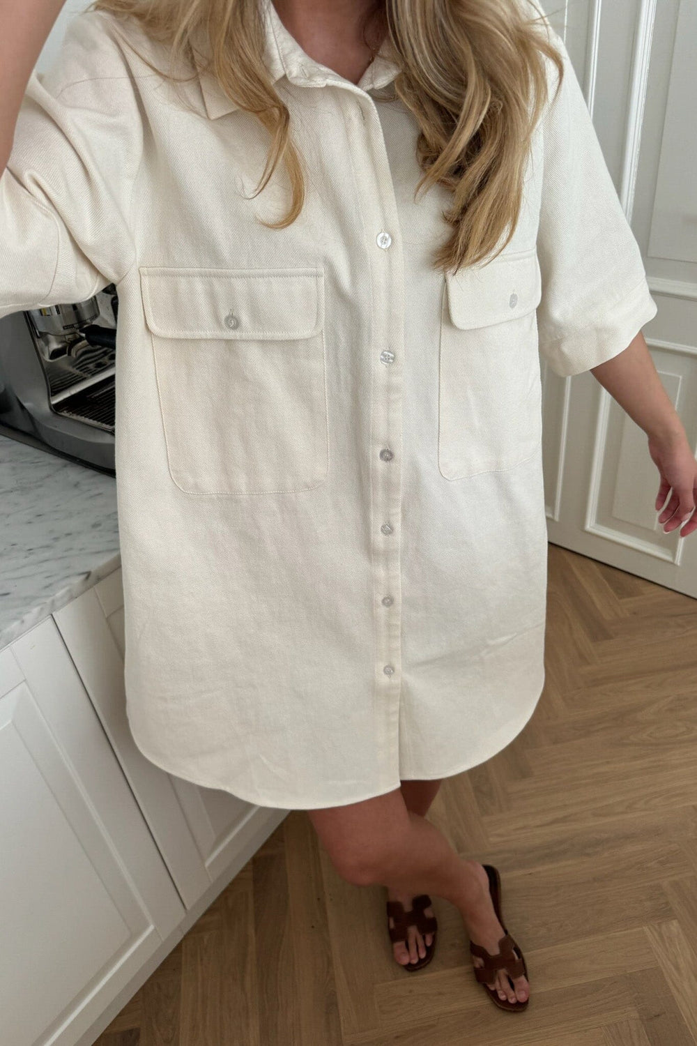 BYIC - Seldaic Shirt Dress - ow Off White Kjoler 