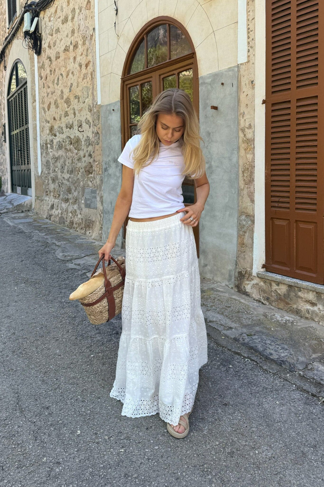 BYIC - Sofiaic Long Skirt - wl White Lace Nederdele 