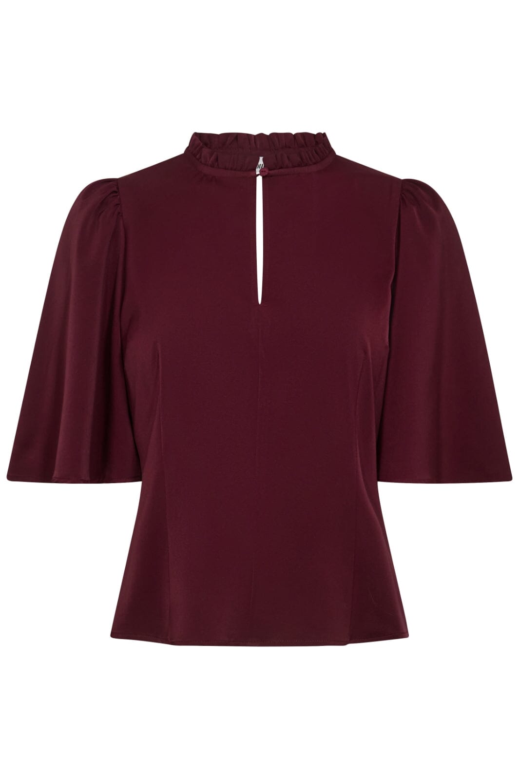 Co´Couture - Adnacc Open Back Ss Blouse 35812 - 186 - Burgundy