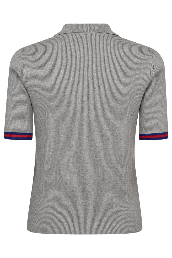 Co´Couture - Balincc Polo Knit Tee 32185 - 138 - Light Grey