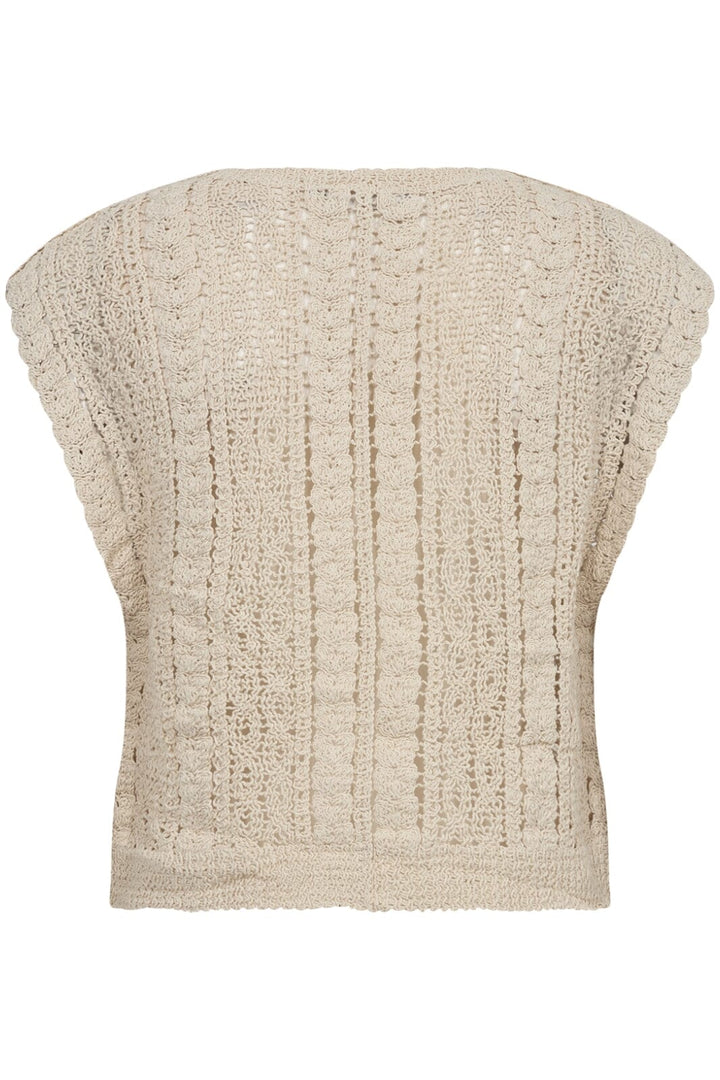 Co´couture - Cormacc Croche Knit Vest 32124 - 199 Bone Veste 