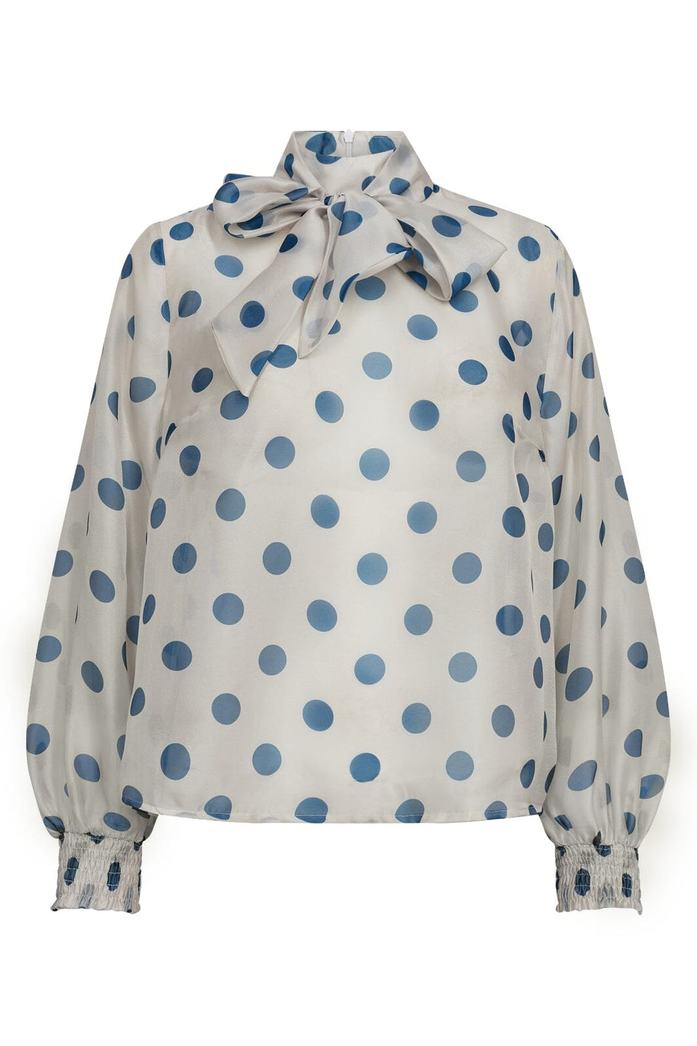 Co´couture - Drewcc Dot Tie Blouse - 76 New Blue Bluser 