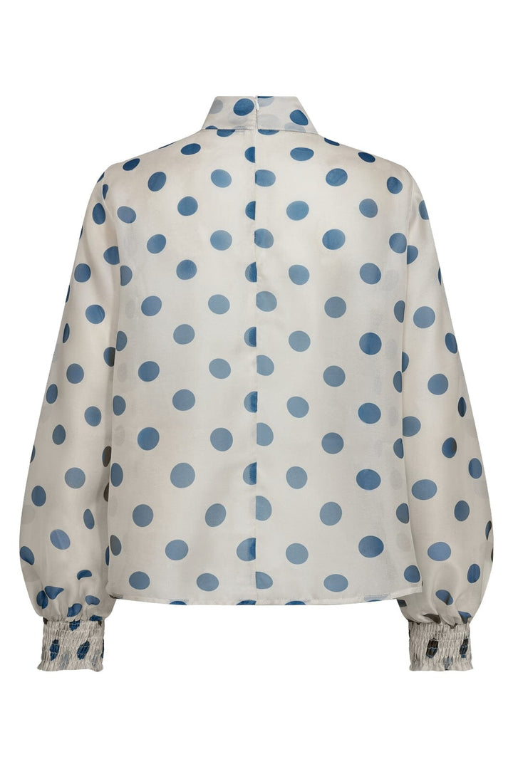 Co´couture - Drewcc Dot Tie Blouse - 76 New Blue Bluser 