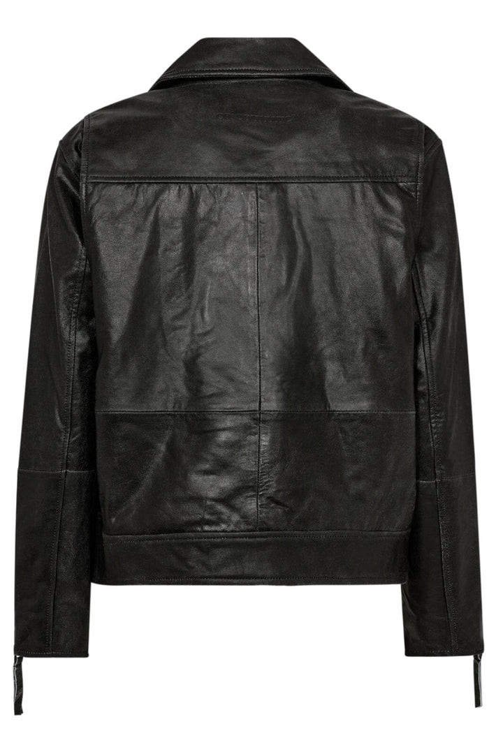 Co´Couture - Floydcc Crop Leather Jacket 30299 - 96 - Black