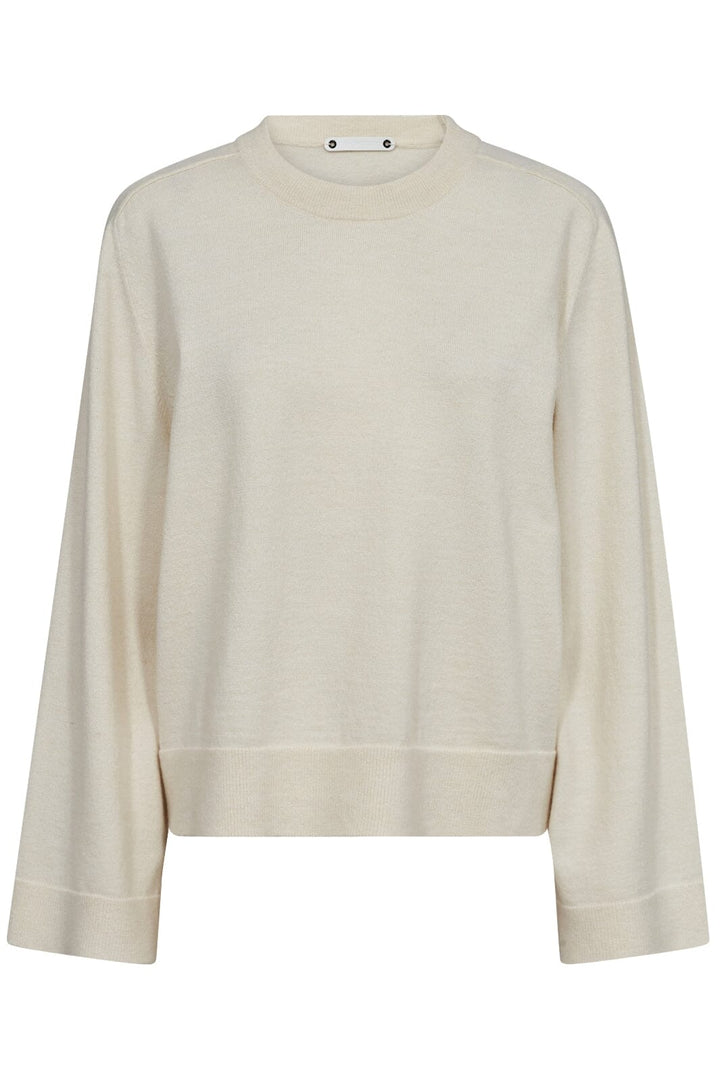 Co´couture - Mycc O-Neck Knit 32172 - 11 Off White Strikbluser 