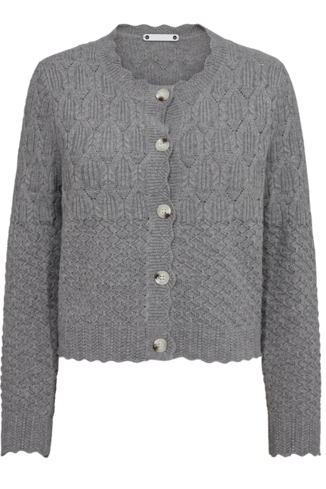 Co´couture - Pointellecc Cardigan 32130 - 905 Lgrey Melange Cardigans 