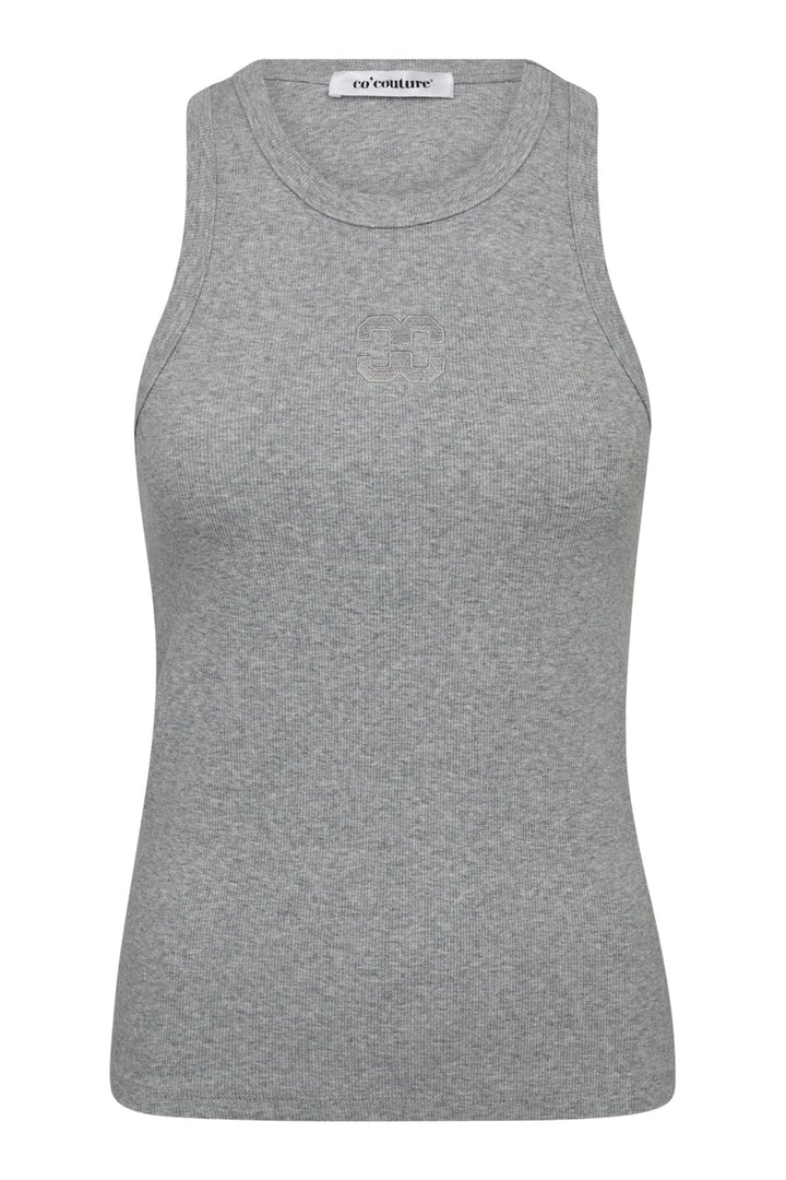 Co´Couture - Saharacc Embroidery Tank Top 33151 - 138 - Light Grey