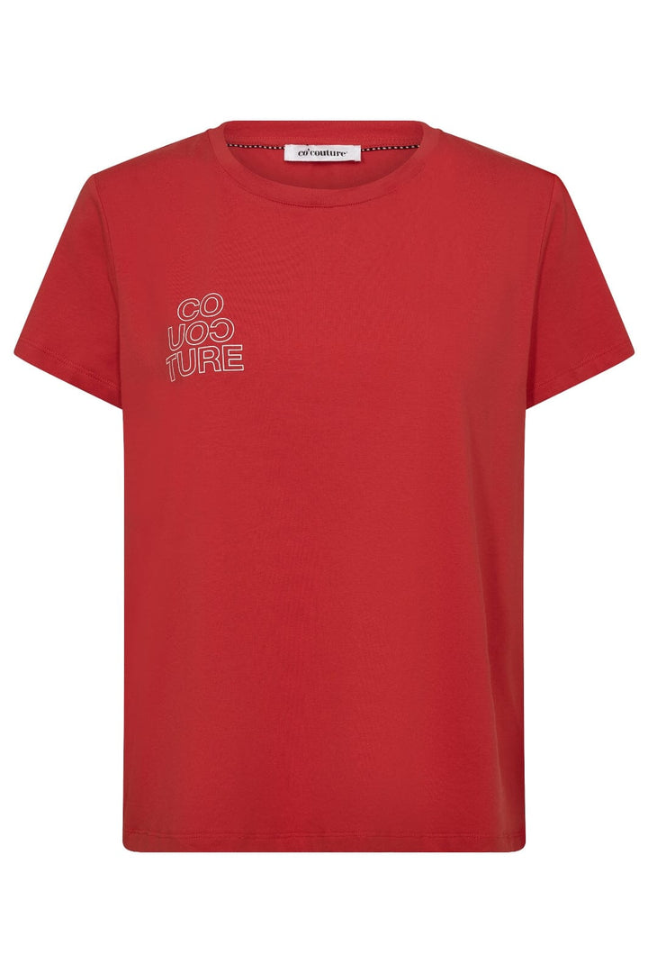 Co´Couture - Siaracc Outline Tee 33139 - 35811 - Red/Offwhite