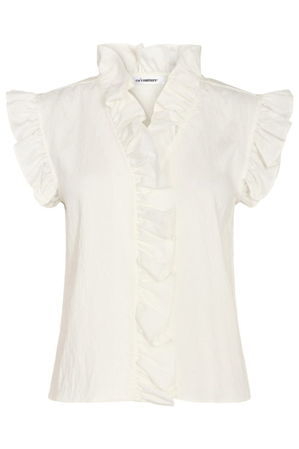 Co´couture - Suedacc Frill Top 35213 - 4000 White Skjorter 