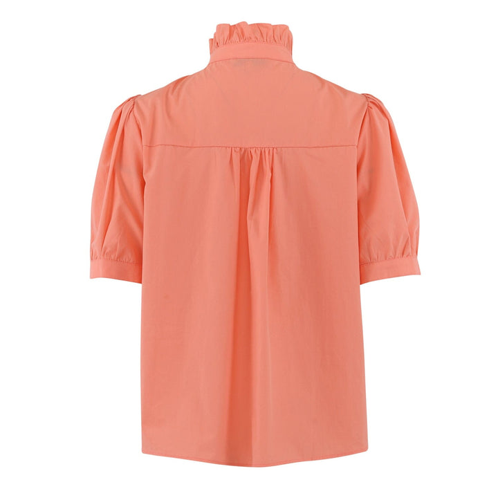 Continue - Ariana Ss Poplin - Coral Bluser 