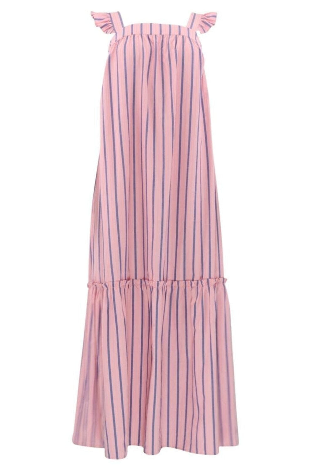 Continue - Lulu Stripe Dress - 001 Stribe Pink Kjoler 
