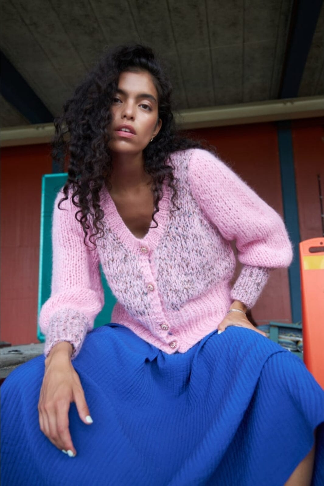 Dawn x Dare - Aidy 121-231 Cardigan - 219 Super Pink Cardigans 