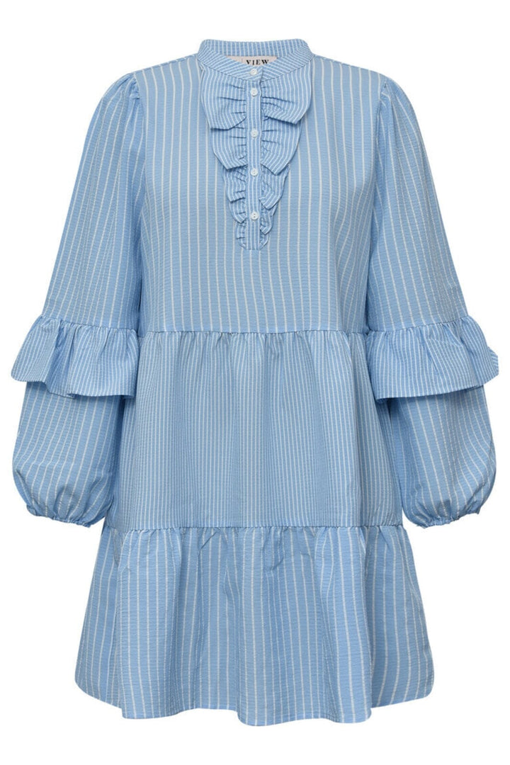 A-View - Karin Dress - 100 Light Blue/White Stripe