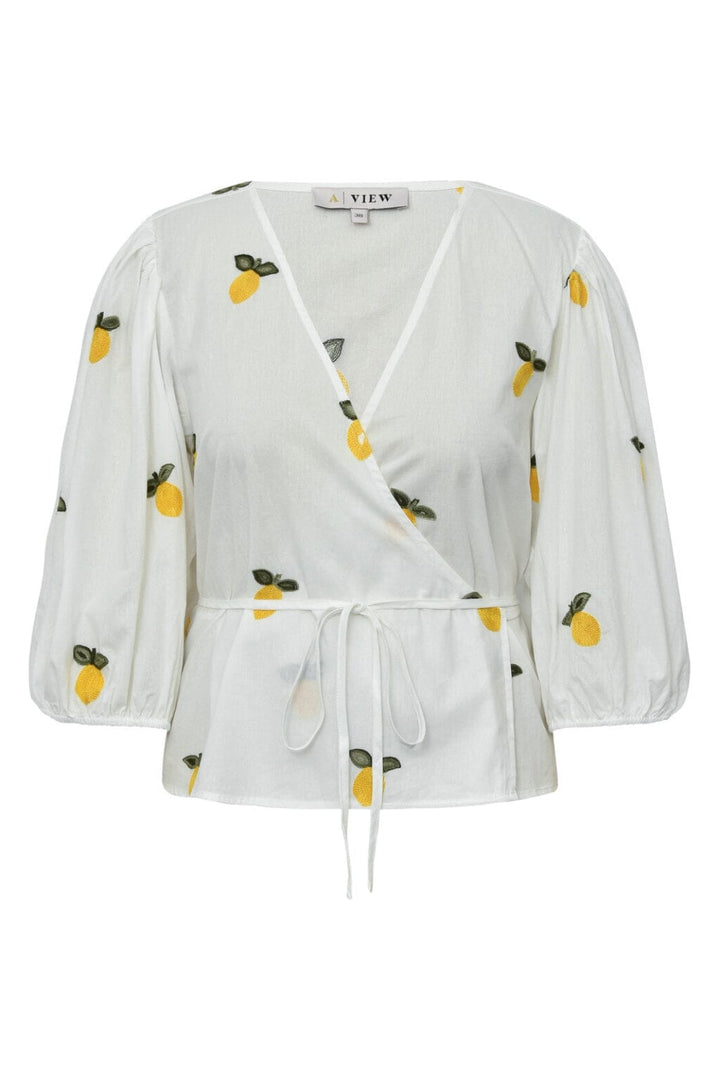 A-View - Rebekka Fruit Blouse - 200 White/Yellow