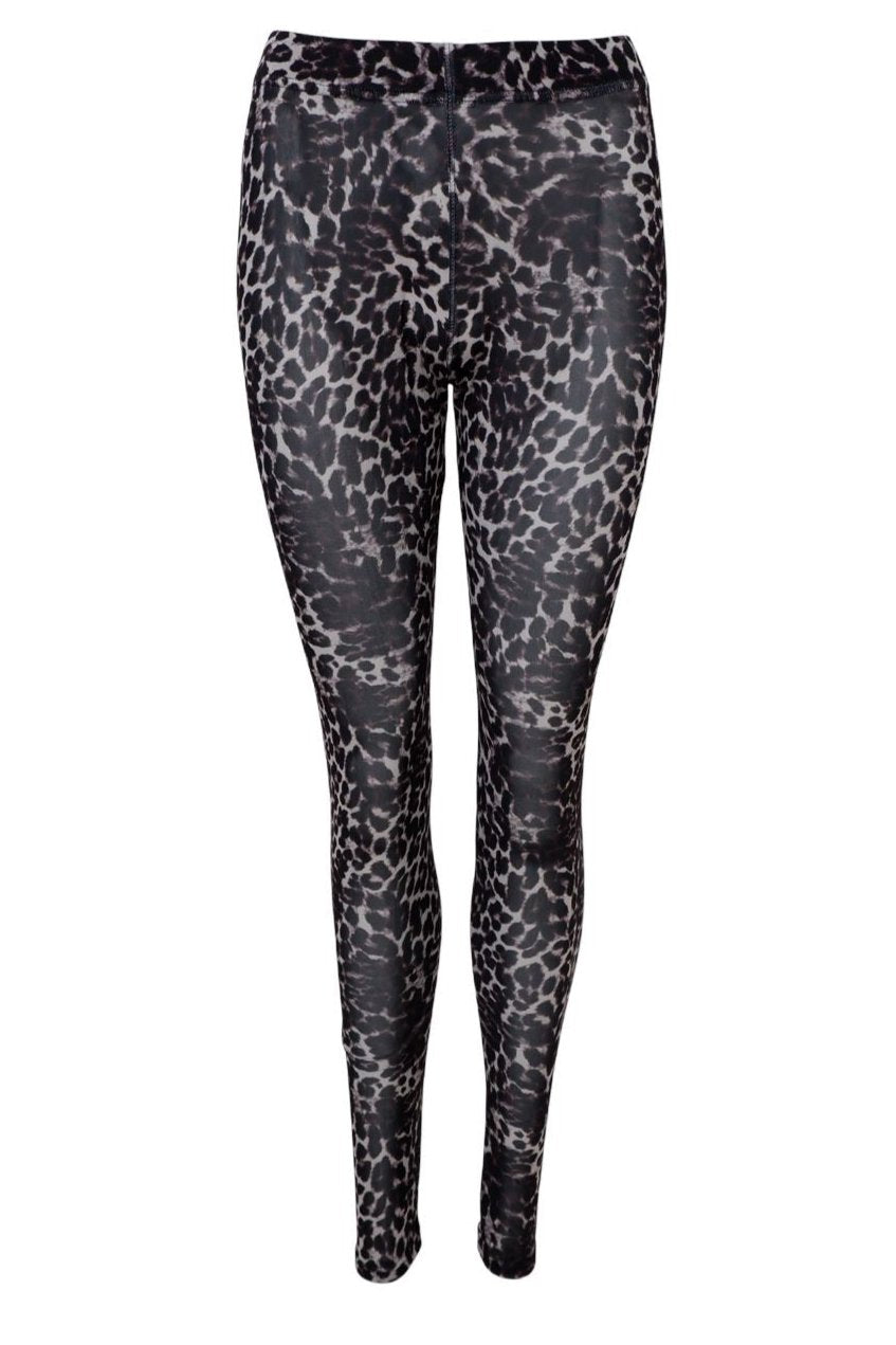 Black Colour - Bcannie Mesh Leggings - Grey Leo