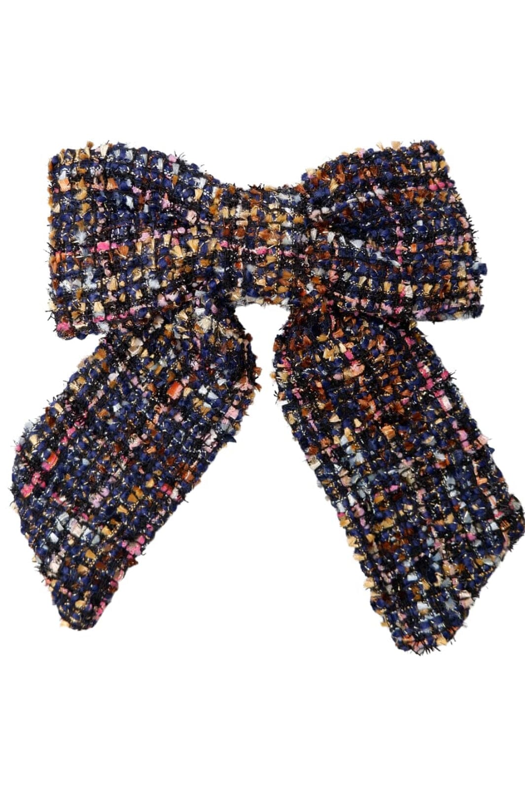 Black Colour - Bcbliss Bow Barette 5889 - Navy Multi