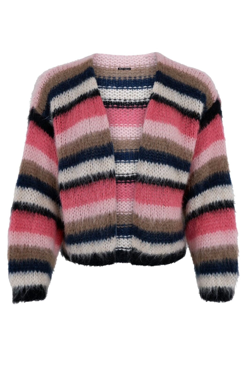 Forudbestilling - Black Colour - Bccasey Multi Striped Cardigan - Multi Rose Cardigans 