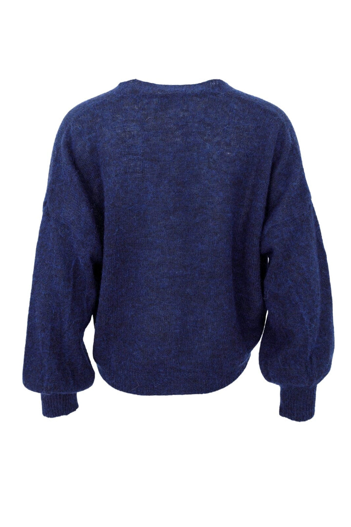 Forudbestilling - Black Colour - Bcdell Heavy Knit Cardigan - Navy Cardigans 