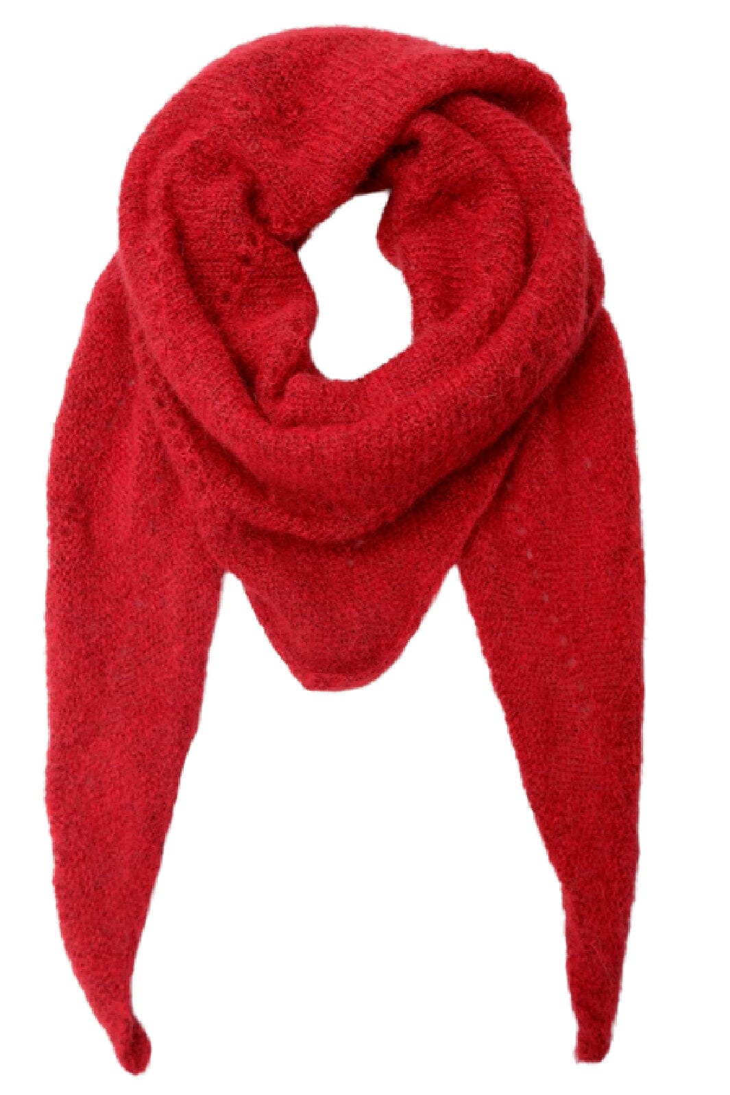 Forudbestilling - Black Colour - Bcdell Knitted Mini Scarf 208327 - Red Tørklæder 