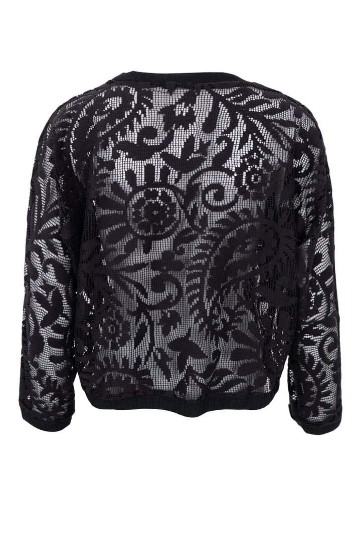 Forudbestilling - Black Colour - Bcesther Lace Sweatshirt - Black Bluser 