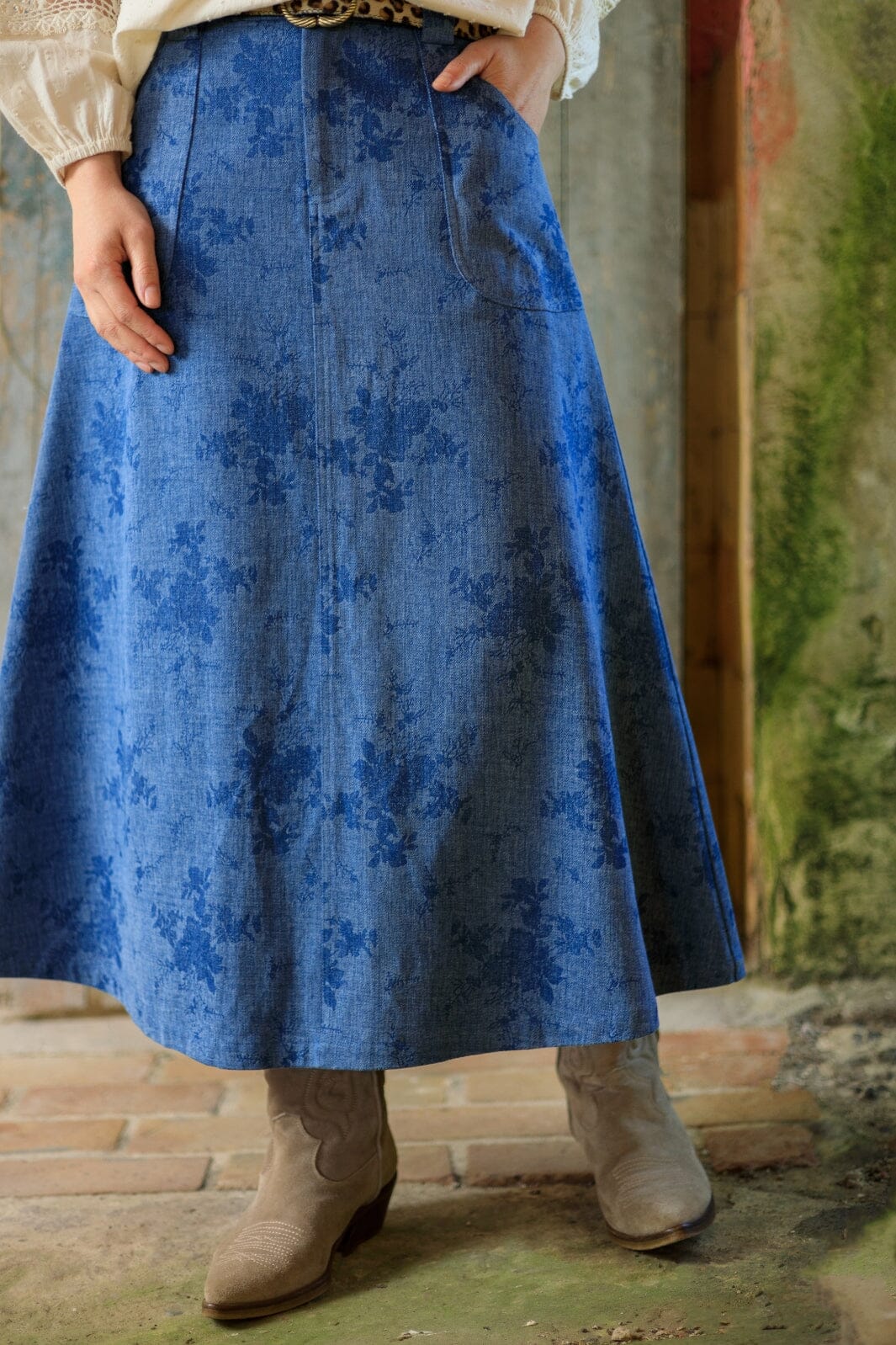 Forudbestilling - Black Colour - Bcfiola A-Skirt - Denim Blue Nederdele 