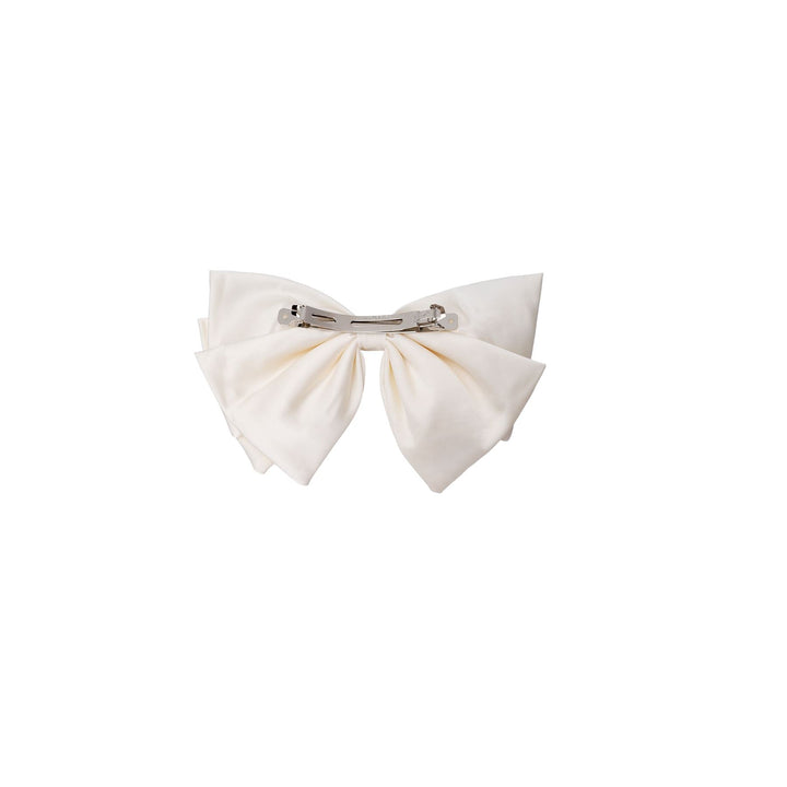 Forudbestilling - Black Colour - Bcina Satin Bow Barette - Off White Hårspænder 