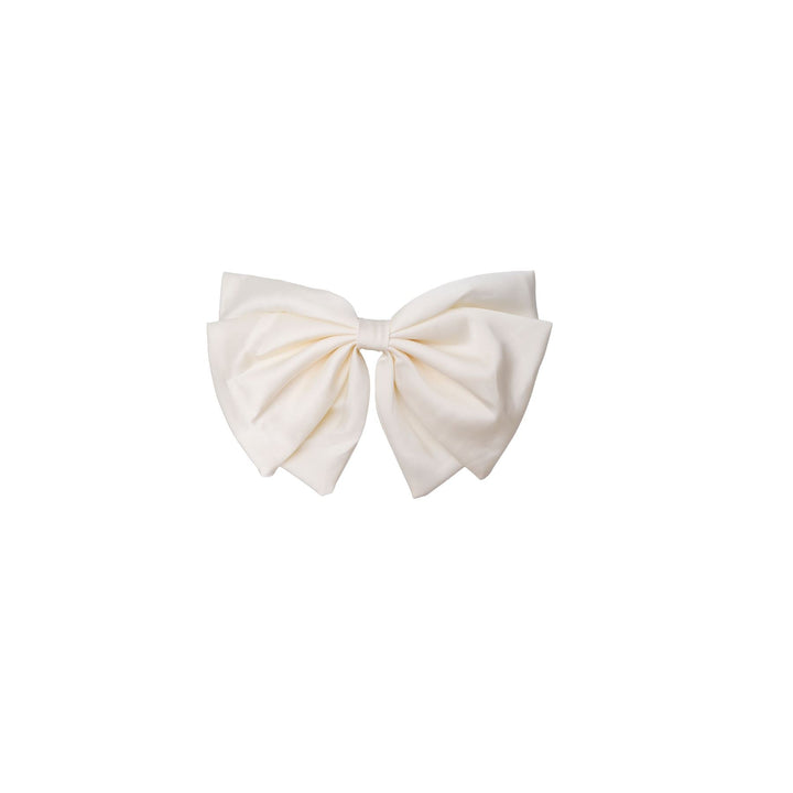 Forudbestilling - Black Colour - Bcina Satin Bow Barette - Off White Hårspænder 