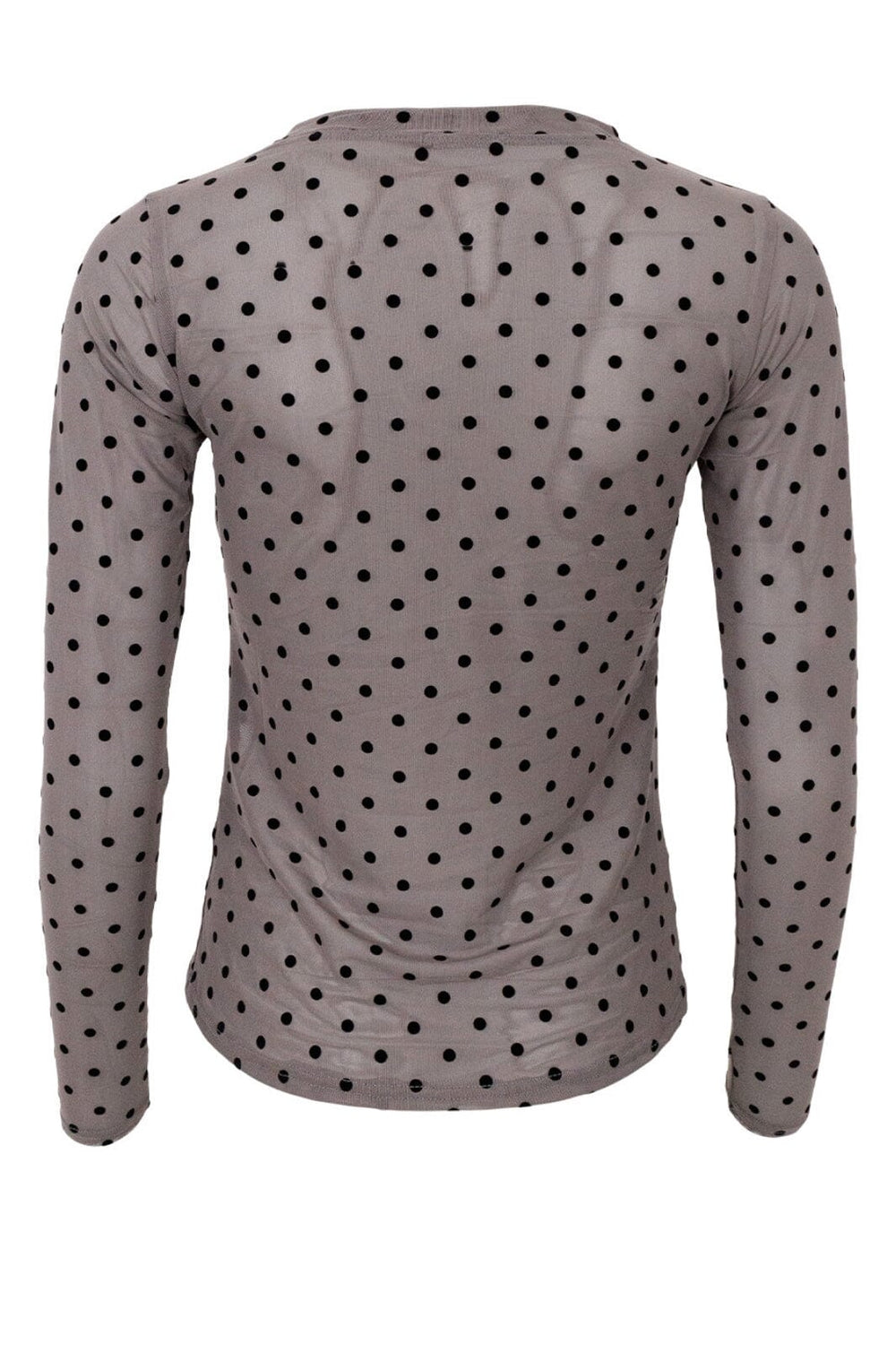 Forudbestilling - Black Colour - Bcjennie Dotted Mesh Blouse - SHIRTS,MUSTHAVES Grey Bluser 