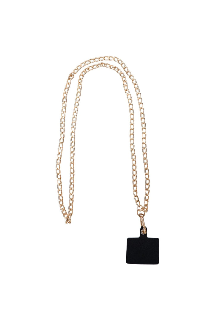 Forudbestilling - Black Colour - Bclouis Phone Chain 10282 - Gold Coloured Accessories 