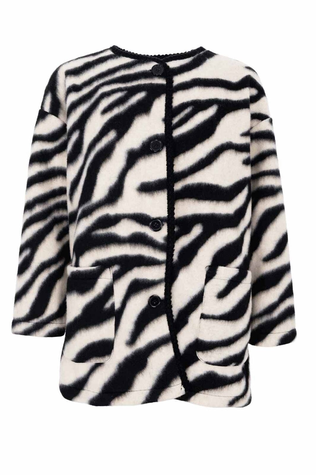 Black Colour - Bczeleste Fleece Jacket 40784 - Zebra