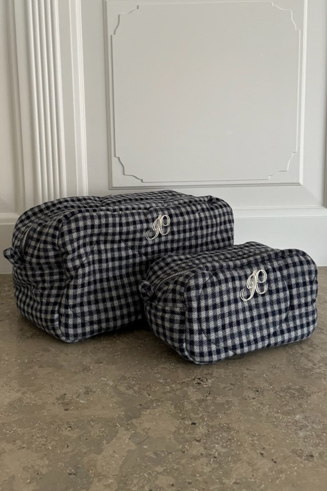 BYIC - Emilieic Cosmetic Bag A23746 - Navyc - Navy Checks