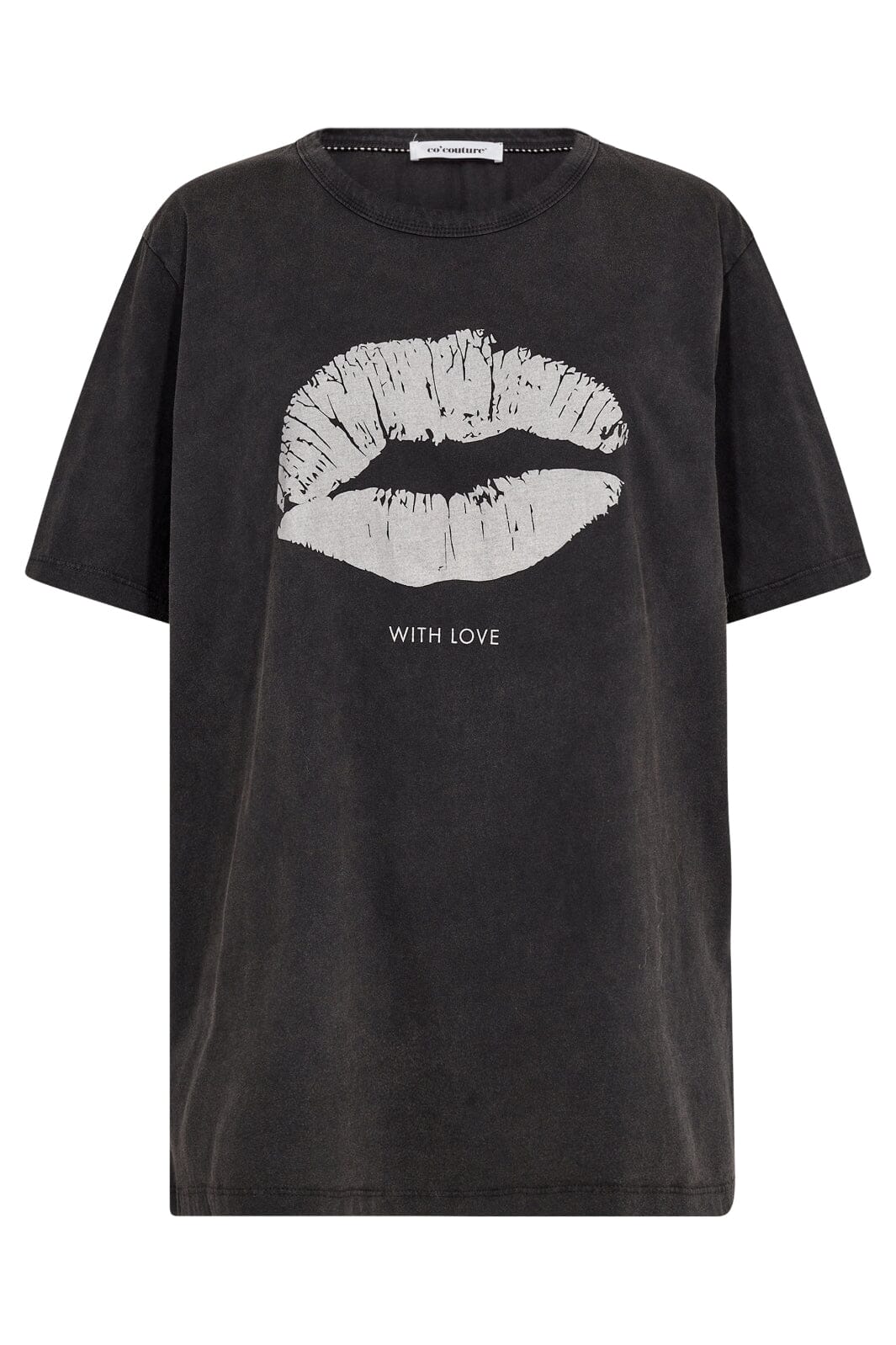 Forudbestilling - Co´couture - Acidcc Kiss Oversize Tee 33106 - 96 Black T-shirts 