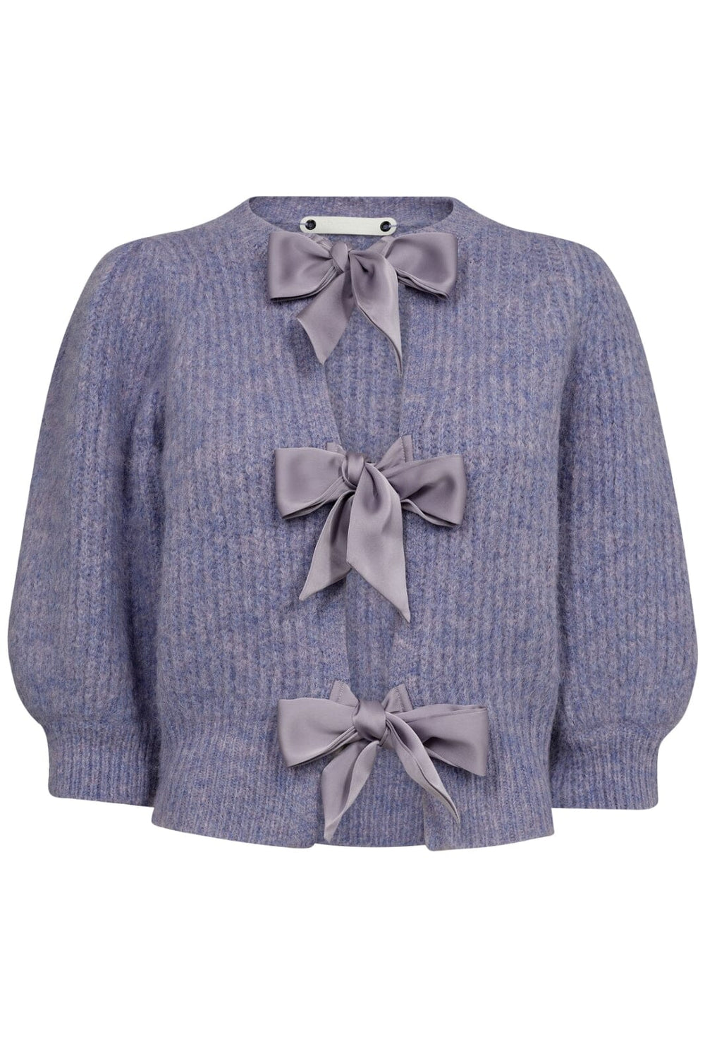 Forudbestilling - Co´couture - Coraliecc Bow Rib Cardigan 32170 - 64 Lilac Cardigans 